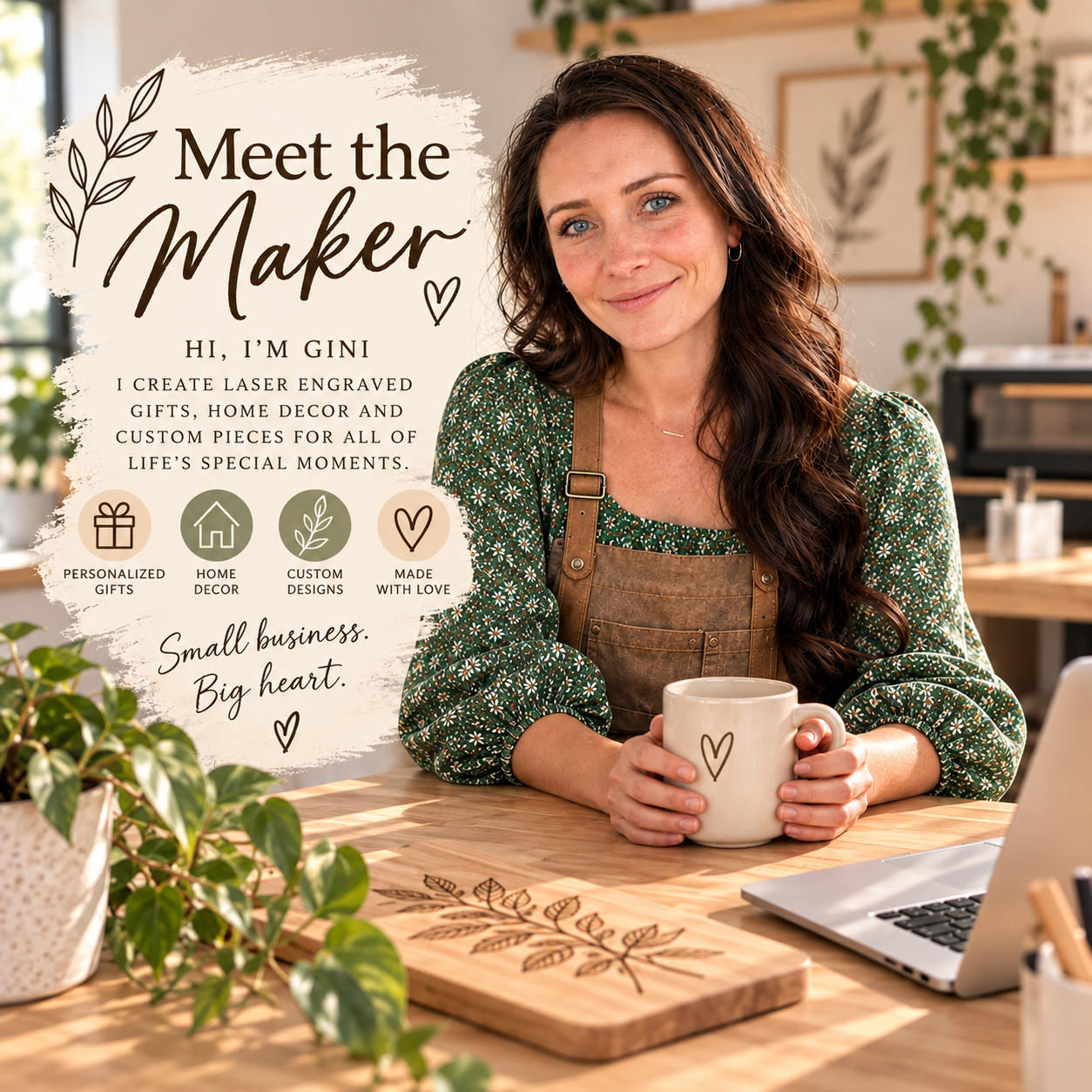 Meet the maker: Gini, the maker behind Aspen & Fern Co., in her studio